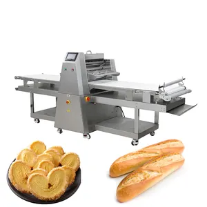 Equipo comercial para hornear pan, máquina automática para enrollar masa de pizza, laminadora de masa para croissant