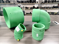 Matériaux de plomberie de haute qualité, accessoires PPR électriques à fusionner de 50 à 160 mm, raccords coudés et en T en plastique vert PPR