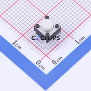 TSD001A05026A30 Tactile Switch Through hole Component (THT)-4P,6x6mm Switch Round Button 2.6N Through Hole 6mm - Product Image 1