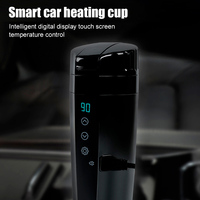 12V/ 24V tasse chauffante en temps réel pour véhicule, bouilloire étanche en acier inoxydable pour voiture, chauffe-eau automatique, tasse de voyage