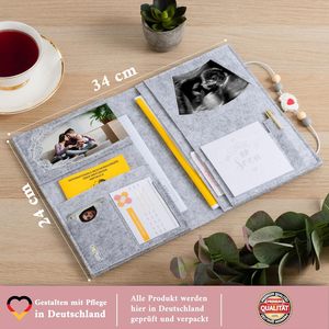 Germany vendita calda custom feltro beige mutterpass pelle famiglia viaggio donne madre porta passaporto portafogli per foto ad ultrasuoni - Product Image 2