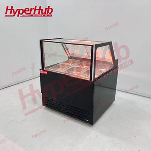 Vitrine réfrigérée pour glaces, refroidie par <span class=keywords><strong>air</strong></span>, commerciale, ventilée, pour la présentation de glaces dures - Product Image 4