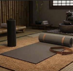 Esterilla de Yoga Portátil de Espuma TPE de 10 mm con Diseño Acolchado Grueso, Superficie Flexible Antideslizante para Ejercicios de Fitness - Product Image 5