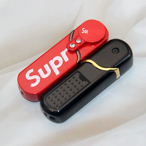 Metaal aansteker Zwarte technologie Volledig metaal opblaasbare aansteker Winddichte superaansteker - Product Image 4