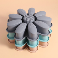 Moule de cuisson et à gâteau mousse en silicone motif tournesol multi-trous, résistant aux hautes températures, pour usage domestique et transfrontalier