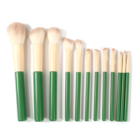 Ensemble de pinceaux de maquillage en fibres synthétiques orange, 12 pièces, petits pinceaux éventail pour les yeux, le visage, le fond de teint, le correcteur, livraison gratuite