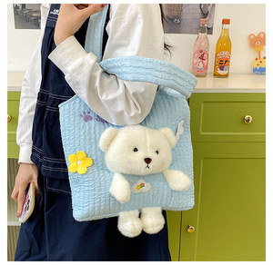 Tas tangan anak perempuan, tas ransel Mini lucu kartun beruang mewah, tas sekolah modis anak-anak - Product Image 2