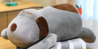 Bantal Boneka Hewan dengan Selimut  Anak Anjing Hiu Sloth Charmander Monyet Pisang Selimut Flanel Lipat Hadiah Tidur Siang Anak