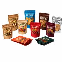 Emballage personnalisé pour compléments alimentaires, pochette à soufflet latéral, sac refermable recyclable pour protéines, poudre de cacao