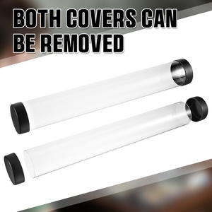 Custom Eco Friendly Durable Transparent PC <b>Plastic</b> <b>Packaging</b> Tube Flexiloop Handle Round Shape for Cosmetic <b>Packaging</b> - Product Image 3