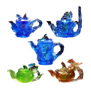 أواني كريستال على شكل وعاء عتيق على شكل حرف Liuli مصنوعة يدويًا من الزجاج الزخرفي ، أواني زجاجية Liuli مصنوعة يدويًا - Product Image 1