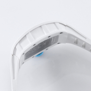 Montre en céramique blanche de qualité supérieure, mouvement intégré double barillet personnalisé, verre saphir double anti-reflet - Product Image 4