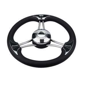 Volante para Barco de Acero Inoxidable de 14 Pulgadas con Empuñadura de Espuma, Herraje Marino para Reparación y Reemplazo de Embarcaciones - Product Image 1