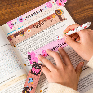 Sofocat Magnetic Ruler <b>Bookmark</b> 15cm Plastic Student Drawing Tool Creative Stationery <b>Gift</b> - Product Image 3