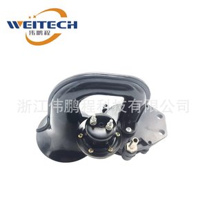 Klaxon électrique Weitech en forme d'escargot 12V, sonorité élevée, noir, pour mise à niveau et rénovation de voiture - Product Image 2