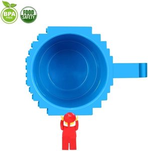 Niños Adultos Taza de café Novedad DIY Bloques de construcción Material ABS 350ml para cumpleaños Fiestas de Navidad Al azar 1 paquete incluido - Product Image 3