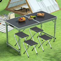 Table pliable de 6 pieds avec poignée intégrée, robuste et portable pour les fêtes, les dîners, les mariages, les pique-niques, le camping en plein air