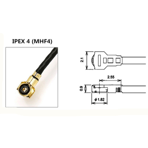 LTE 4G 3G 2G GSM antenne NB-IOT PCB interne omnidirectionnelle à gain élevé IPEX4 MHF4 pour M.2 EM06 EM12-G EM20-G SIM7906E <span class=keywords><strong>SIM7912G</strong></span> - Product Image 4