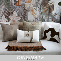 Housse de coussin décorative RUIYI moderne, géométrique abstraite, à rayures irrégulières, écologique et personnalisable pour canapé