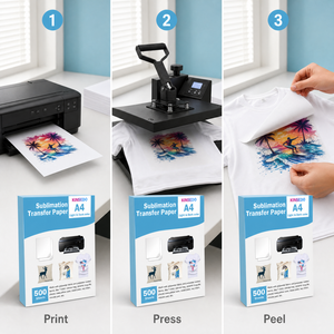 <span class=keywords><strong>Papier</strong></span> de <span class=keywords><strong>sublimation</strong></span> A4 en gros, 100 g/m², bonne absorption d'encre, <span class=keywords><strong>papier</strong></span> transfert thermique pour impression sur tasses, gobelets, textiles en polyester - Product Image 6