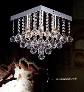 JYLIGHTING Modem lampadario di cristallo con nappine perline luci rotonde a sospensione decorative plafoniera banguet corridoio balcone portico - Product Image 1