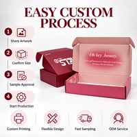Boîte d'expédition personnalisée en carton ondulé de qualité supérieure, couleur bordeaux, avec impression de message intérieur et approvisionnement en gros pour les marques de beauté