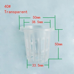 40 #50 serre culture hors sol PP système de culture en plastique pots <span class=keywords><strong>nets</strong></span> transparent paniers hydroponiques - Product Image 2