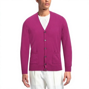 Cárdigan de Invierno para Hombre, Color Sólido, Lana/Acrílico, Bordado Personalizado, Alta Calidad, Antiarrugas, Transpirable, Secado Rápido, Estilo Europeo - Product Image 2