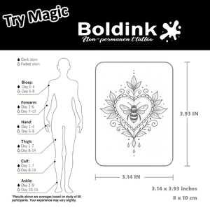 Autocollant de <span class=keywords><strong>tatouage</strong></span> au stylo Jagua Boldink personnalisé, motif étoile réaliste et délicat, pour le corps et les doigts, imperméable, longue durée (2 semaines) - Product Image 4