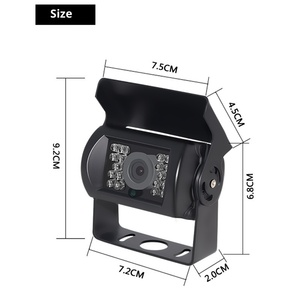Moniteur de recul 7 pouces 1024*600 avec connecteur aviation et entrée vidéo 2 x 4 broches <span class=keywords><strong>pour</strong></span> caméra de recul de camion, bus, fourgonnette 12-24V - Product Image 6