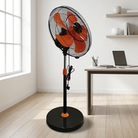 Ventilateur de ventilation commercial autoportant de 18 pouces le plus vendu, refroidi par air, pour entrepôt, 220V, moteur en plastique, montage, commande tactile 5