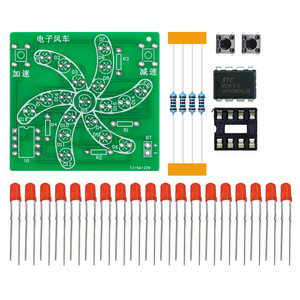 Kit de Soudure Électronique Étudiant OKYN-Y2295, Ensemble Lumineux Rotatif LED Électronique en Forme de Moulin à Vent pour Expériences de Physique - Product Image 5