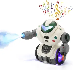 Robot Toys Dancing Singing Walking Talking Sliding Robot with Colorful LED and Spray Electronic Toys Interactive Early Education