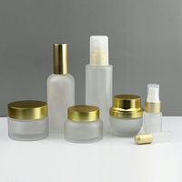 Bouteilles en verre givré écologiques imprimées sur mesure, sérigraphie pour crème pour le visage, crème de soin de la peau, huiles essentielles, spray (1