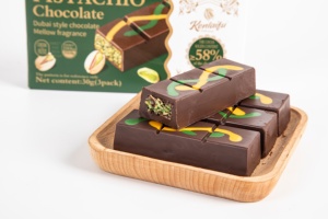 Бестселлер: Халяльный шоколадный батончик Кадайф с фисташками и горьким шоколадом, в стиле Дубая, бренд KENLAIFU - Product Image 2