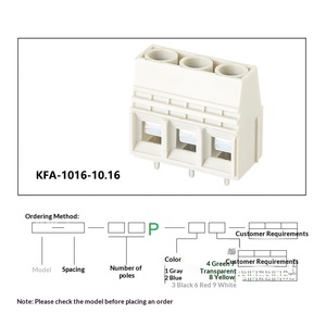 Electronic Screw Type Brass Tin-Plated PCB <b>Terminal</b> Block KFA-1016-10.16 Stable Delivery - Product Image 2
