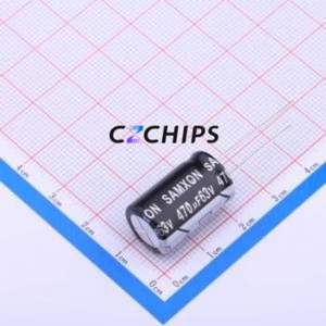 Condensador Electrolítico de Aluminio de Orificio Pasante EGT477M1JI20RR, Componente de Orificio Pasante (THT), D12.5xL20mm 470uF 20% 63V 5mm - Product Image 1