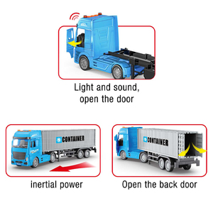 <span class=keywords><strong>Voiture</strong></span> de <span class=keywords><strong>Jouet</strong></span> QS de Haute Qualité pour Enfants, Modèle de <span class=keywords><strong>Camion</strong></span> à Portes Ouvrantes à l'Échelle 1:18, Véhicule de Simulation en Plastique à Friction avec Lumières et Sons - Product Image 5