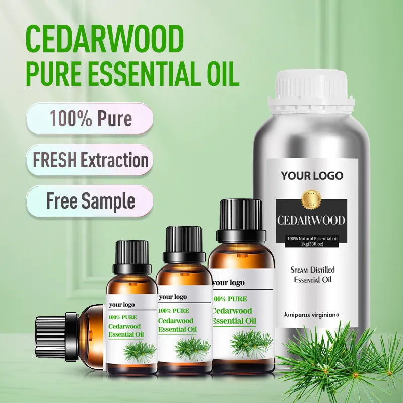 น้ำมันหอมระเหย cedarwood น้ำมันหอมระเหยออร์แกนิกบริสุทธิ์น้ำมันซีดาร์เกรดการรักษา100% สำหรับปลูกผม