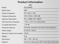 Amplificateur de puissance d'équipement de sonorisation audio de OBT-6060B et système de mélangeur