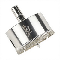 VCANO Foret diamanté de haute qualité, finition nickelée, pour perçage central, verre, céramique, carrelage, hexagonal 55mm 1