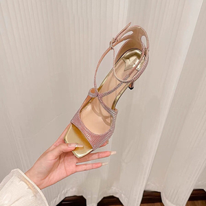 8CM Talons De Luxe Aiguille Strange New Style Pumps <b>Shoes</b> Sexy Metallic Heels for Women - Product Image 2