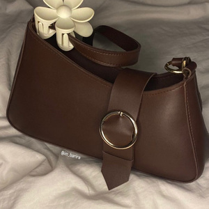 Custom Vegan Leather Eco Storage Portable Elegant Luxury Gift Storage Metal Buckle Accessories Ladies Flower Decor Shoulder <strong>Bag</strong> - Product Image 6