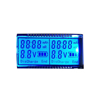 Écran de fond noir Taille personnalisée Monochromatique 7 segments Alignement vertical Type TN Écran LCD à rétroéclairage LED