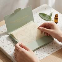 Sobre de papel para empaque de toallitas absorbentes faciales, funda de cartón con logotipo de marca personalizado, mayorista