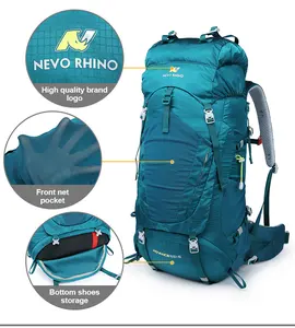 Oivo — sac à dos de randonnée RHINO 70 L, Portable, de grande capacité, escalade, en nylon, pour voyage en plein air, trekking