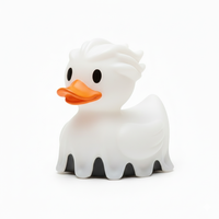 Halloween Canard Fantôme Personnalisé En Vrac Imprimé PVC En Caoutchouc Style Canard Baignoire Jouets De Bain avec Motifs Conçus