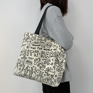 Bolsa de Lona con Logotipo Personalizado para Mujeres Estudiantes Universitarias - Resistente al Agua, Gran Capacidad, Cierre de Cremallera, Asa de Hombro Individual - Product Image 4