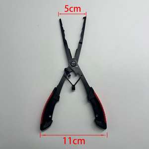 Alicates de Pesca Ztc466 de 11 cm de Longitud, de Acero al Titanio Negro, Herramienta Multifuncional Portátil para Desenganchar Señuelos, para Uso en Exteriores - Product Image 1