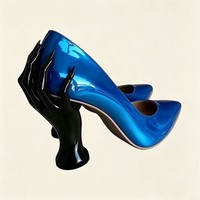 Chaussures à talons hauts pour femmes, sur mesure, OEM ODM, en cuir verni rouge cerise, à bout pointu, pour l'été, taille 35-43